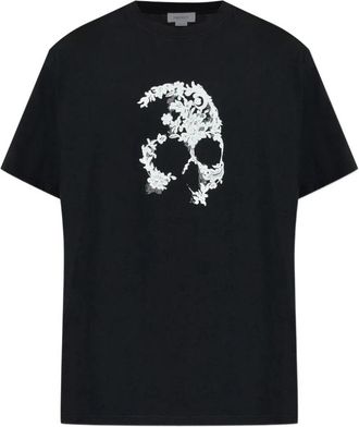 Alexander McQueen Lace Skull T-shirt - Heren - T-shirts - Zwart - L - Katoen - Tops