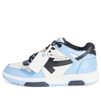 Off-white Out Of Office Low-Top Leather Sneaker Blue Black White OMIA189F23LEA0084010