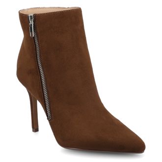 Journee Collection Journee Womens Leyna Medium and Wide Width Zipper Detail Dress Booties