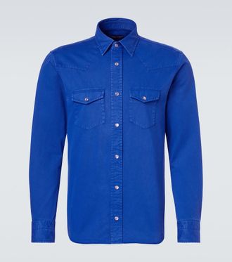 Tom Ford Camicia Western in twill di cotone