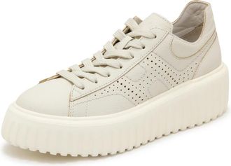 Hogan H-Stripes Geperforeerde Schoenen - Dames - Sneakers - Wit - 38 1/2 EU - Leer - Schoenen