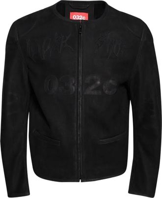 032c Giacca Thistles in pelle - Nero