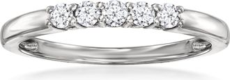 Ross-Simons Lab-Grown Diamond 5-Stone Ring in Sterling Silver