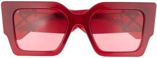 Off-white Catalina 55mm Square Sunglasses in Burgundy Burgundy at Nordstrom Rack