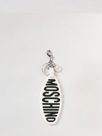 Moschino Brass and Rubber Keychain with Logo