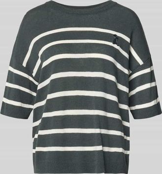 Armedangels Armedangels Relaxed Fit Pullover aus Leinen-Mix Modell STRIPE in Khaki, Gr&ouml;&szlig;e XL