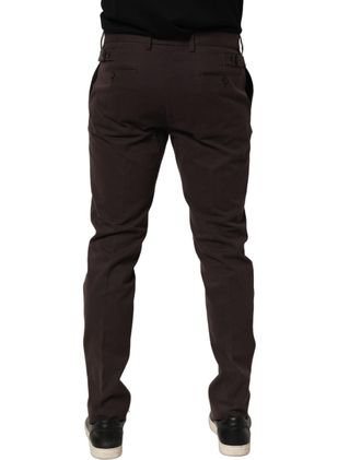 Dolce & Gabbana Cotton Skinny-Leg Dress Trousers - Brown