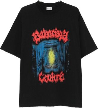 Balenciaga Camiseta De Algod&oacute;n Estampada