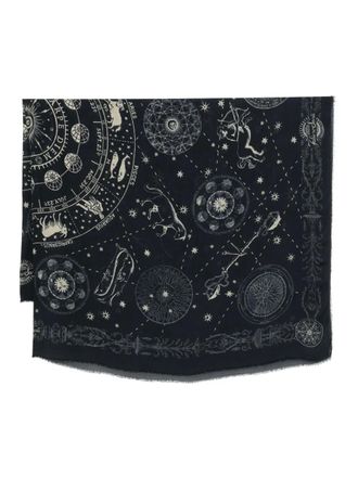 Faliero Sarti Astrology scarf - women - Cashmere/Modal - One Size - Blue