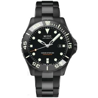 Mido Ocean Star 600 Chronometer Black Dial Black Steel Mens Watch M026.608.33.051.00