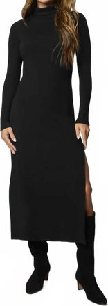 Splendid Rylee Mock Neck Dress In Black