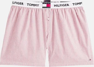 Tommy Hilfiger Mens TH Heritage Stripe Woven Boxer Shorts, Red - Pink - Size: 39/38/32