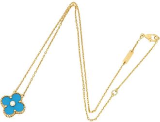 Van Cleef & Arpels 2010s 18K yellow gold Alhambra diamond necklace - women - Gold/Diamond - One Size