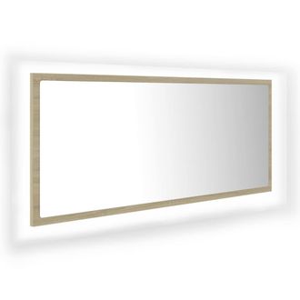vidaXL Espejo De Ba&ntilde;o Led Acr&iacute;lico Color Roble Sonoma 100x8,5x37 Cm Vidaxl