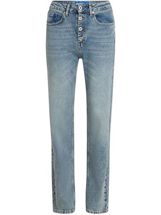Karl Lagerfeld high-rise straight-leg jeans - Blue