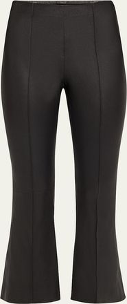 Vince Cropped Flare Leather Pants