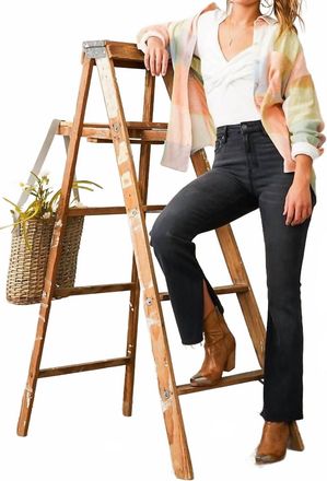 Hidden Jeans Ryan Hi-Rise Outside Slit Bootcut Jeans In Charcoal