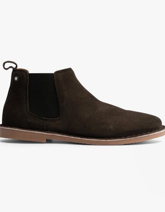 Jack & Jones Mens Jack & Jones BRAVO SUEDE Mens Chelsea Boots Pirate Black - Size: 10.5