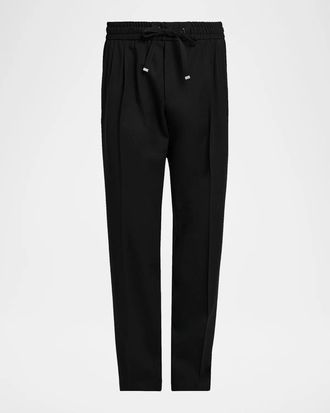 Dolce & Gabbana Men & apos;s Elasticized Stretch-Wool Straight-Leg Trousers