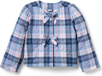 Janie and Jack The Plaid Bow Jacket in Pink at Nordstrom, Size 12-18M
