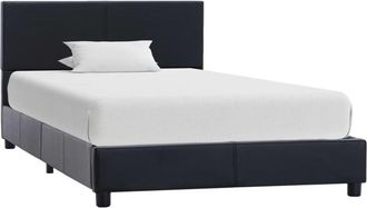vidaXL Estructura De Cama Sin Colch&oacute;n Cuero Sint&eacute;tico Negro 90x200 Cm Vidaxl