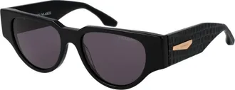 Trussardi Black Acetate Womens Sunglasses