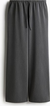 H&M Twillhose mit Kordelzug - Dunkelgraumeliert