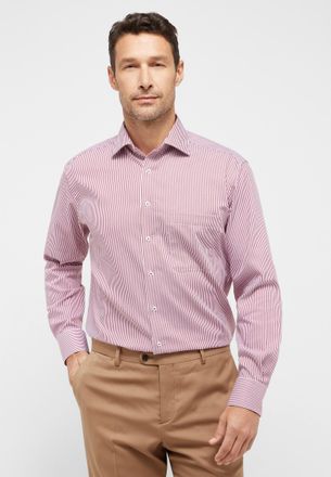 Eterna Langarmhemd ETERNA COMFORT FIT, Herren, Gr. 46, Normalgr&ouml;ssen, rot (rubinrot), Satin, 100% Baumwolle, normal, Manschette, Hemden Langarmhemd, NON IRON