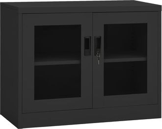 vidaXL Armario De Oficina De Acero Gris Antracita 90x40x70 Cm Vidaxl