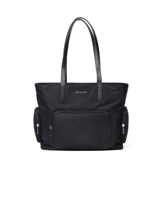 Michael Kors Womens Khai Large Multifunction Pocket Tote Black Nylon - One Size