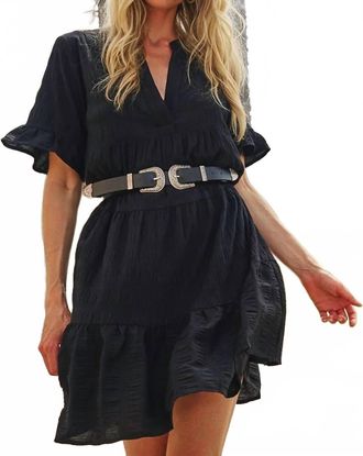 Esqualo Sunseeker Mini Dress In Black