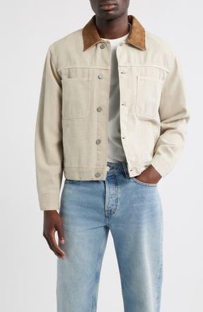 Frame Denim Cotton Canvas Utility Jacket in Beach Sand at Nordstrom Rack, Size Xx-Large