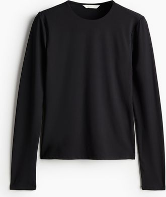 H&M Jerseyshirt - Schwarz