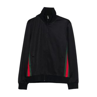 Gucci Full Zip Jacket Technical Jers 4330 - male - Gucci - Zip-throughs - Black - M - Sweatshirts & Hoodies