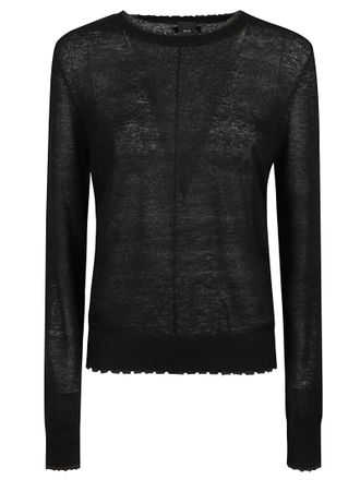 Pinko Lightweight Semi-Sheer Round Neck Sweater