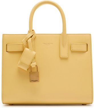 Saint Laurent Sac De Jour Nano Leather top Handle bag - Yellow - One Size