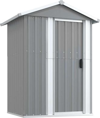 vidaXL Cobertizo De Jard&iacute;n Acero Galvanizado Gris 126x97,5x177 Cm Vidaxl