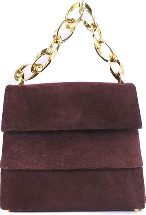 Ferragamo Burgundy Suede Handbag (Pre-Owned)