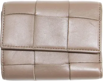 Bottega Veneta Brown Leather Wallet (Tri-Fold) (Pre-Owned)