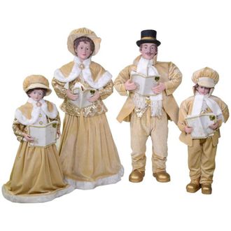 Vacchetti Vacchetti - Familia De Cantantes En Tela Dorada Set 4 Piezas Cm21x15h70