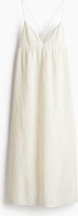 H&M Maxikleid mit Bindebändern - White