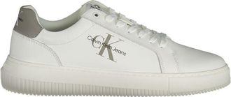 Calvin Klein White Leather Mens Mens Sneaker