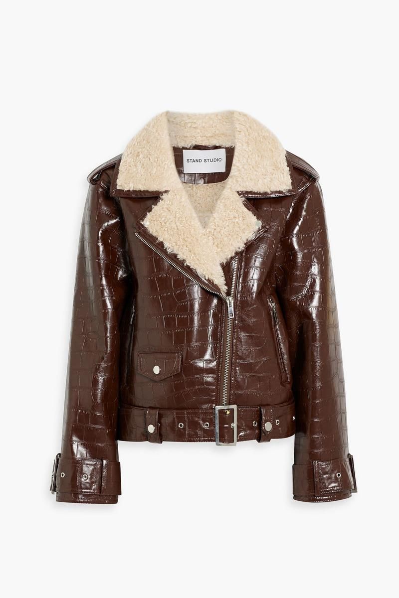 ★STAND STUDIO★ Single fur jacket ebony brown 6118690108752 Stand Studio Fur coats for Women | Online Sale up to 80% off