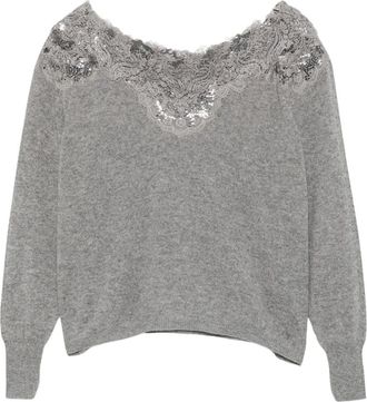 Ermanno Scervino Maglia Scollo Barca - - Knitwear - Donna - Grigio - M