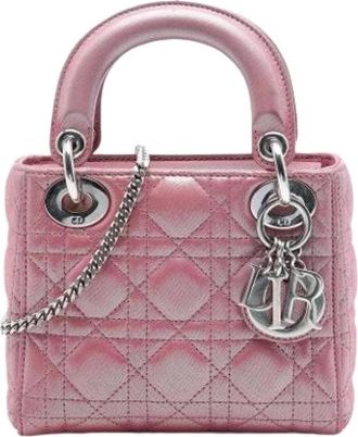 Dior Pre-owned Mini Lady Dior - Dames - Vintage Mini Tas - Roze - ONE Size - Leer - Vintage