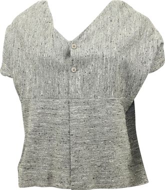 Chlo&eacute; Chloe korte cape top in grijze wol