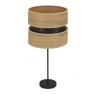 Fabrilamp Fabrilamp - Sobremesa Alto Colet 1xe27 Negro/madera Clara 61x30x30 Cm