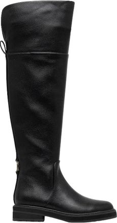 Twinset Hoge Overknee Laarzen - Dames - Over de knie laarzen - Zwart - 38 EU - Leer - Schoenen