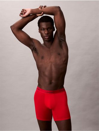 Calvin Klein Mens Icon Cotton Stretch Limited Edition Boxer Brief - Red - S