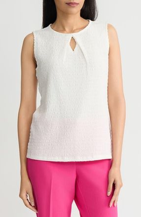 Kasper Keyhole Shell Top in Lily White at Nordstrom, Size X-Large P